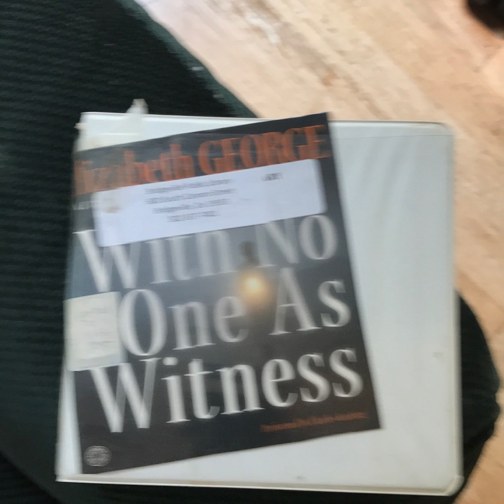 Elizabeth George with no one as witness book on CD audio book : 9 CDs